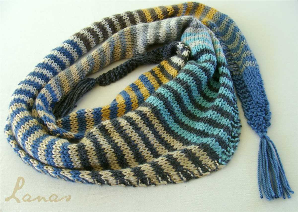 Free knit bandana scarf pattern