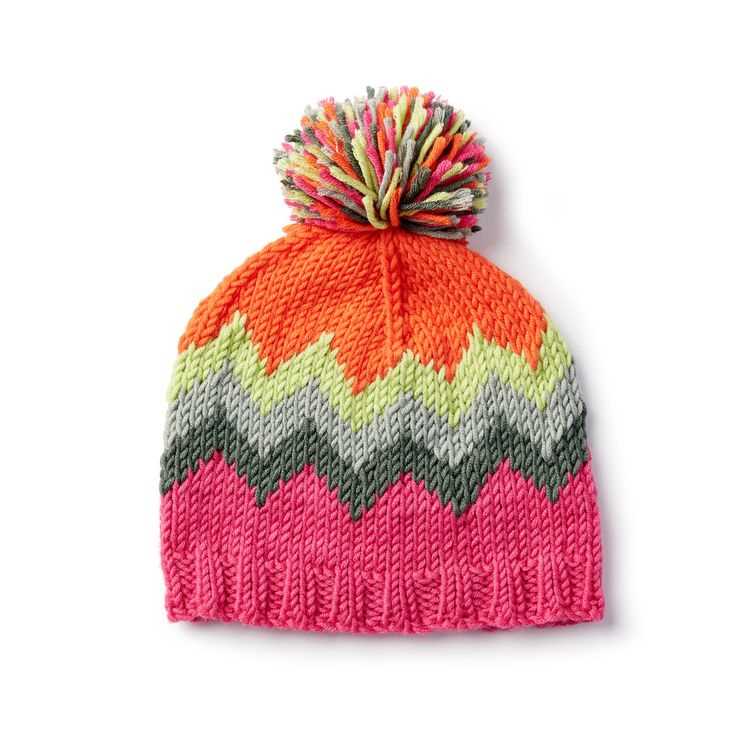 Free knit chevron hat pattern