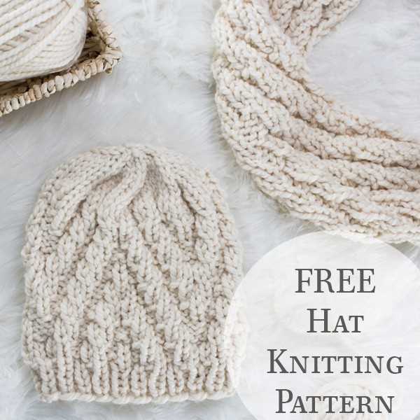 Free knit chevron hat pattern