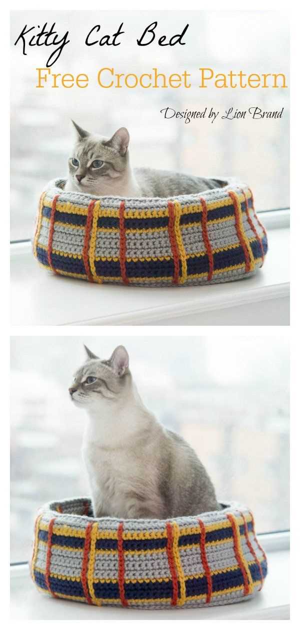 Free knitted cat bed pattern