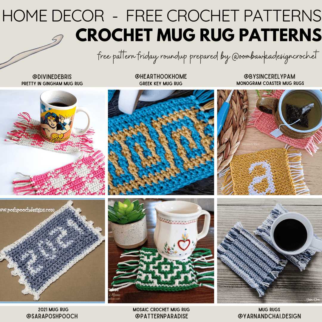 Free knitted mug rug patterns