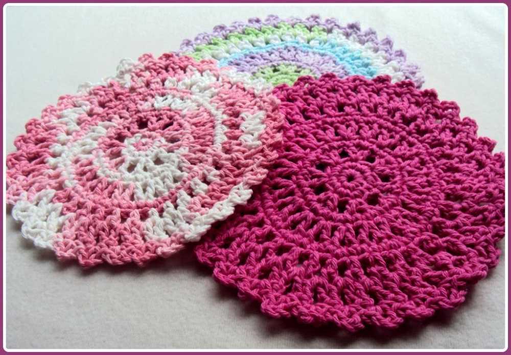 Free knitted round dishcloth patterns