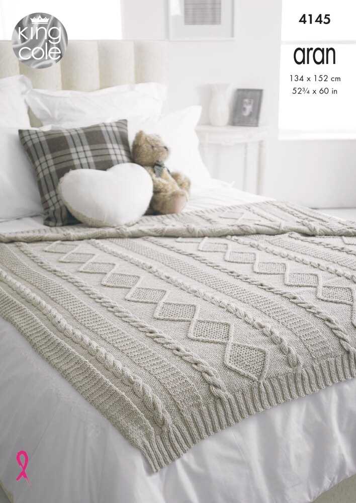 Free knitted throw blanket pattern