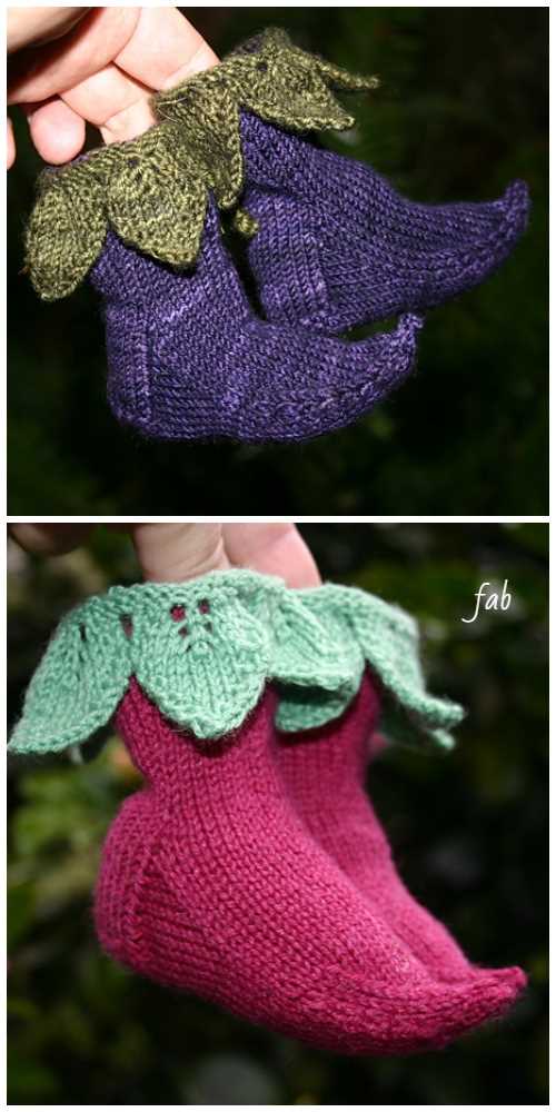 Free knitting pattern for elf slippers