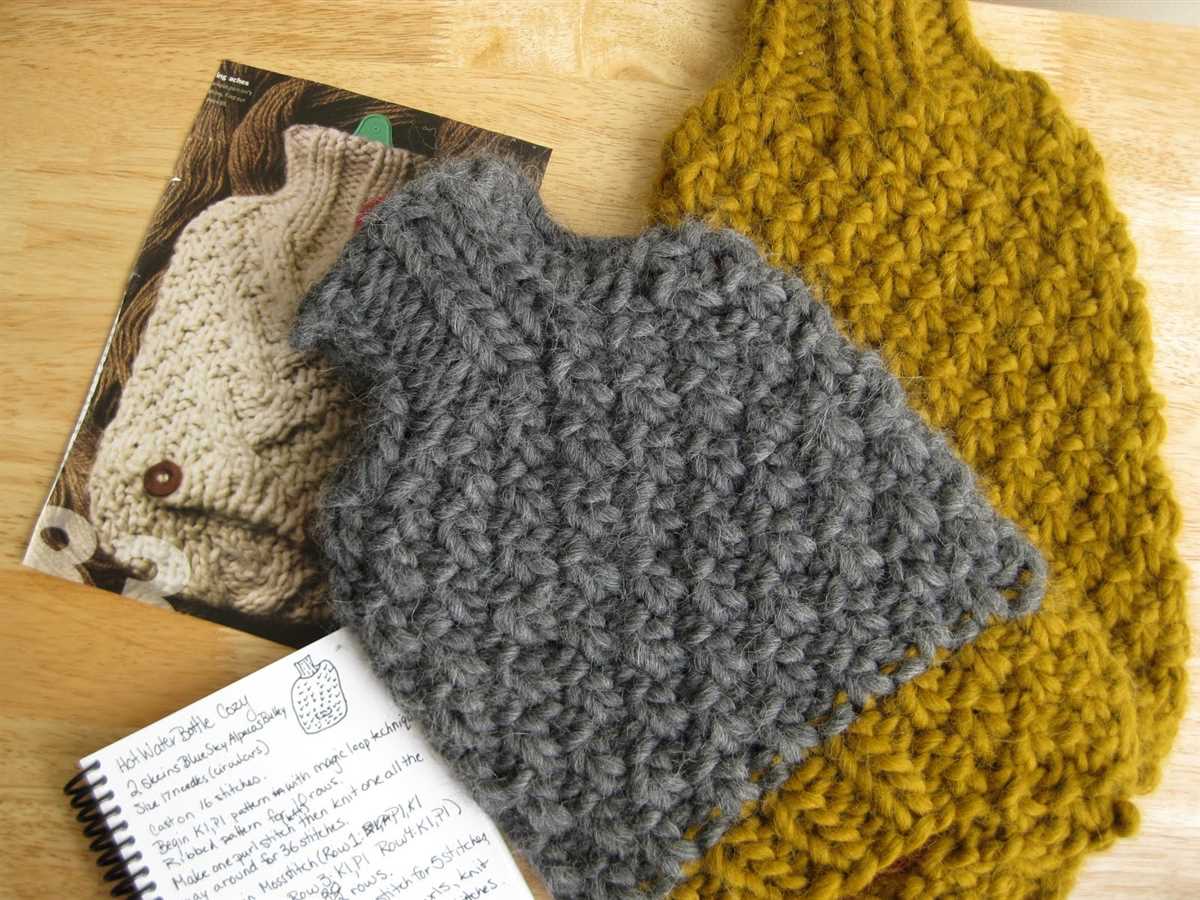 Free knitting pattern for hot water bottle cover