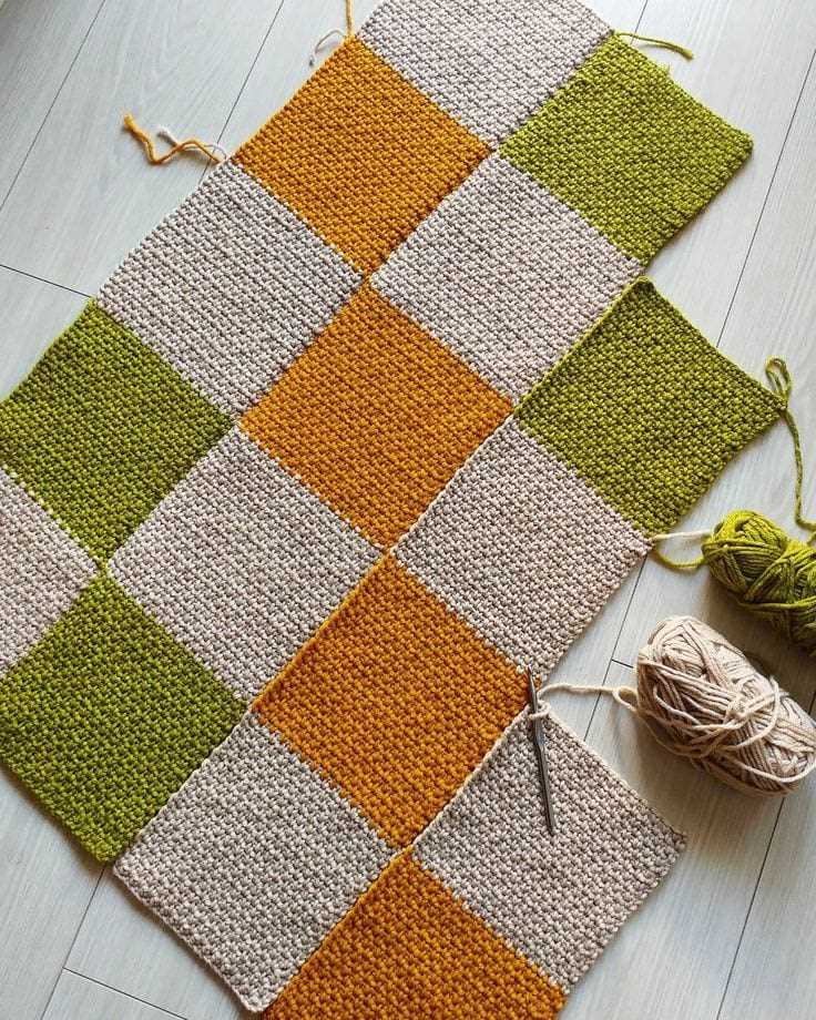 Free knitting pattern for patchwork blanket