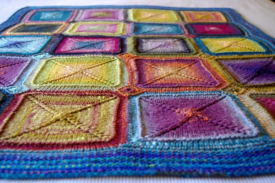 Free knitting pattern for patchwork blanket