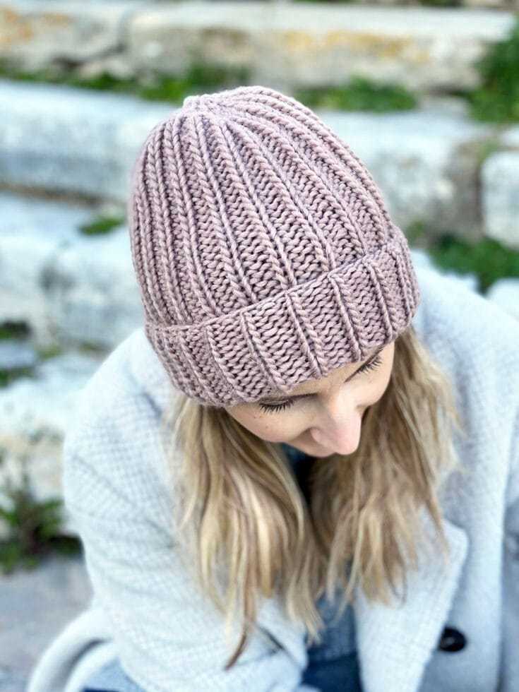 Free knitting pattern slouchy hat straight needles