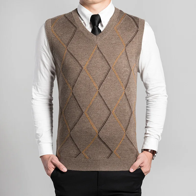 Free knitting pattern v-neck vest men's