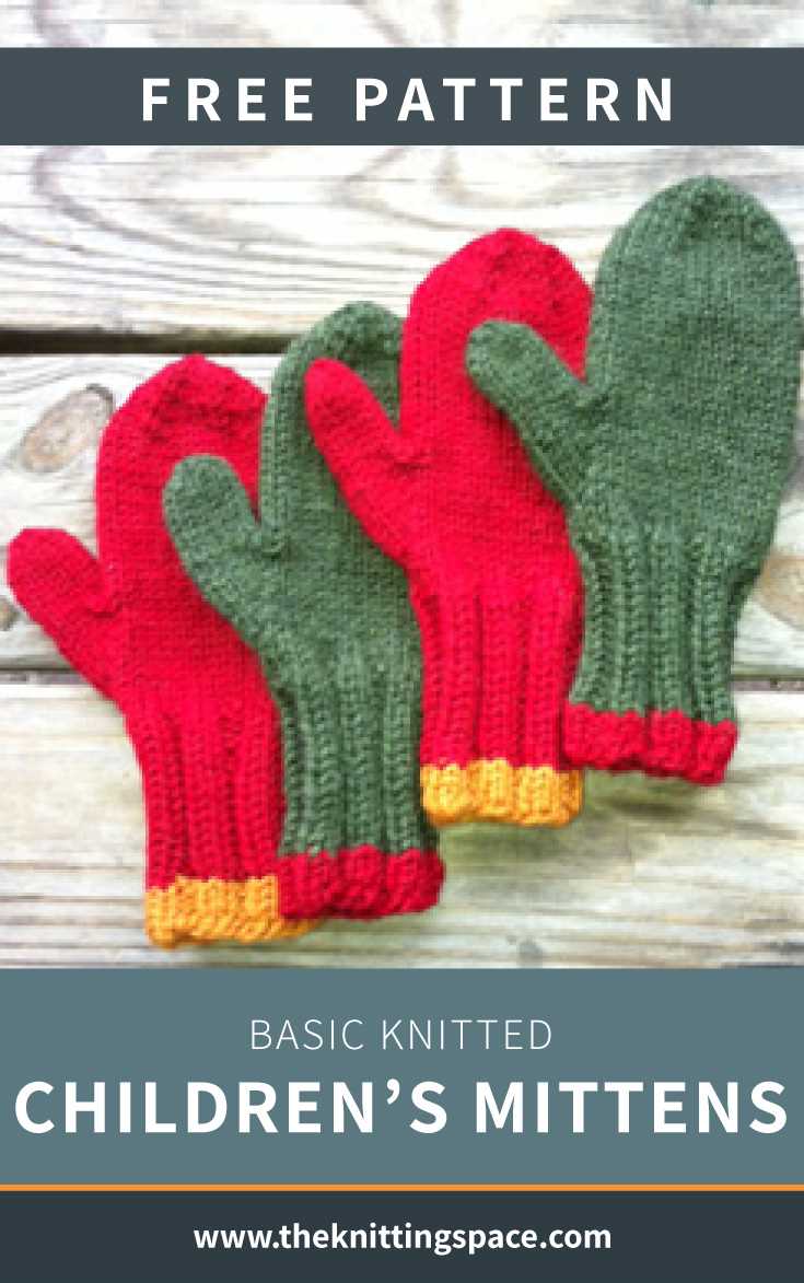 Free knitting patterns for childrens mittens on two needles