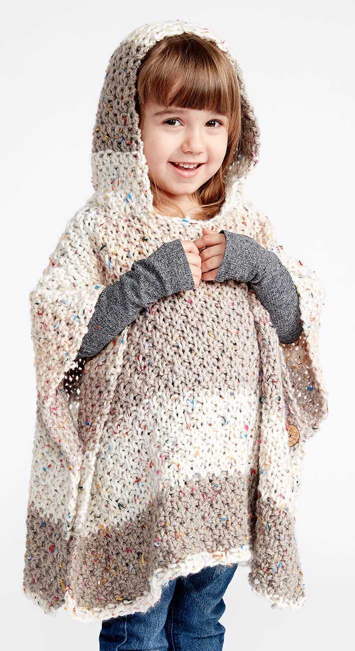 Free knitting patterns for childrens ponchos
