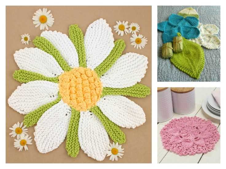 Free knitting patterns for flowers and leaves