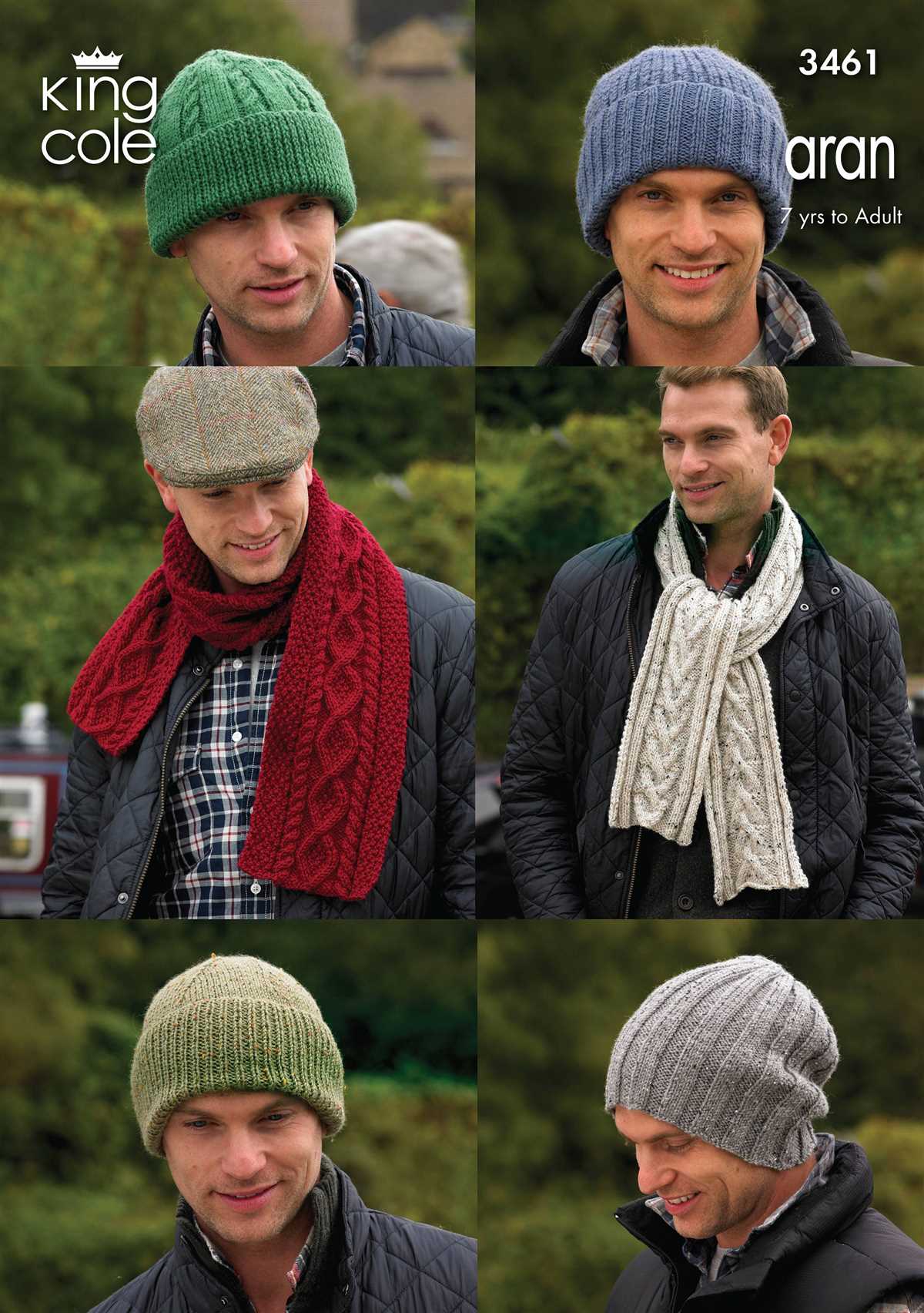 Free knitting patterns for men's hat and scarf