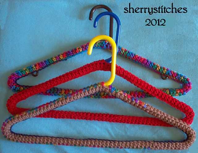 Free patterns for knitted or crochet coat hanger covers