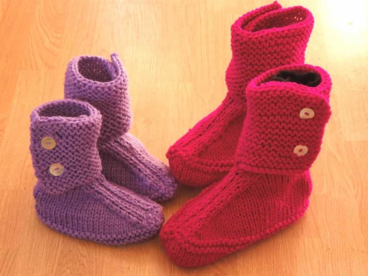 Free slipper boot knitting patterns