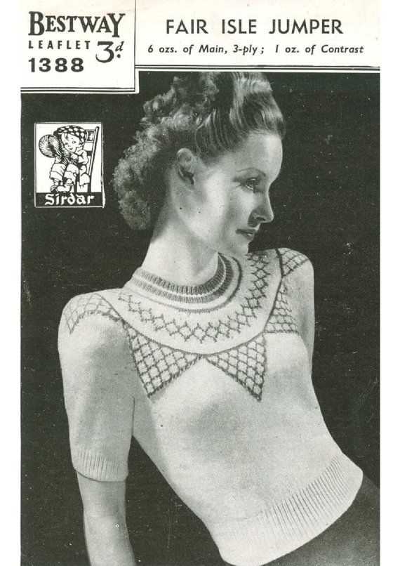 Free vintage knitting patterns for ladies
