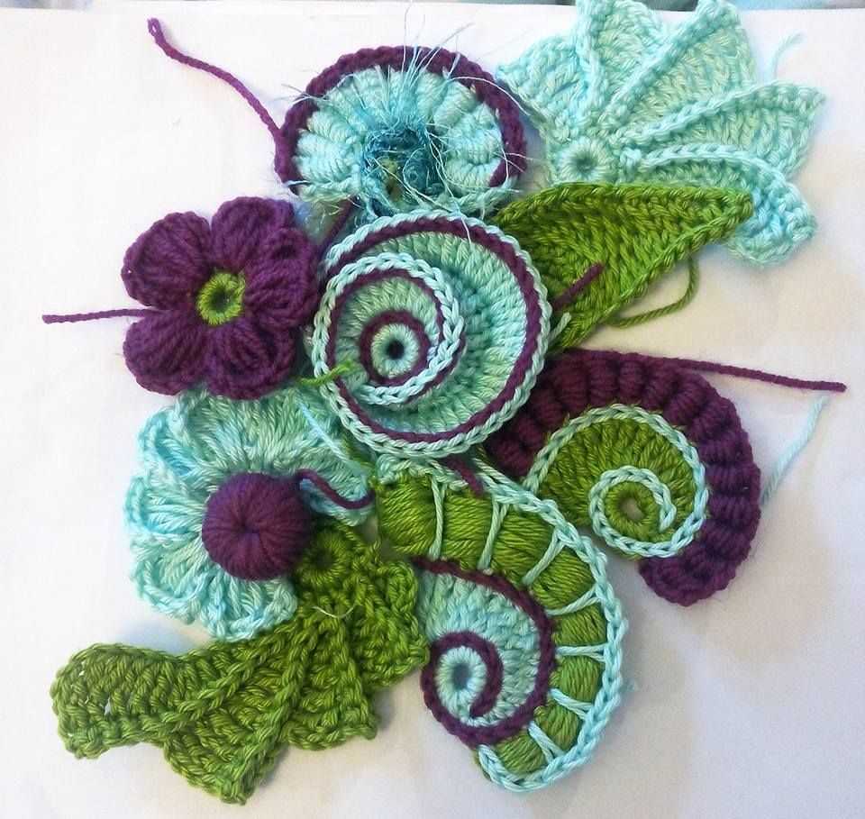 Freeform knitting and crochet patterns