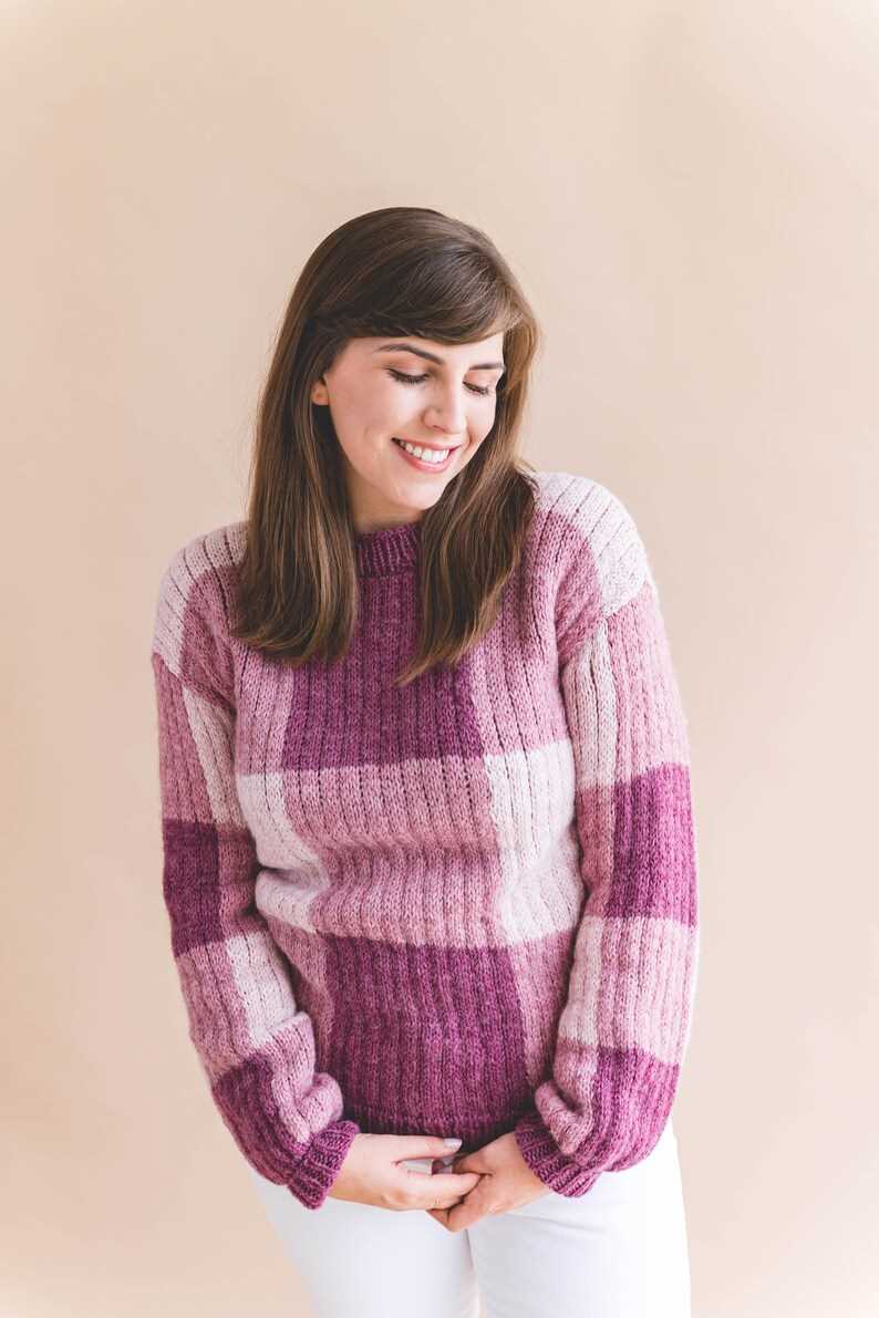 Gingham knitting pattern