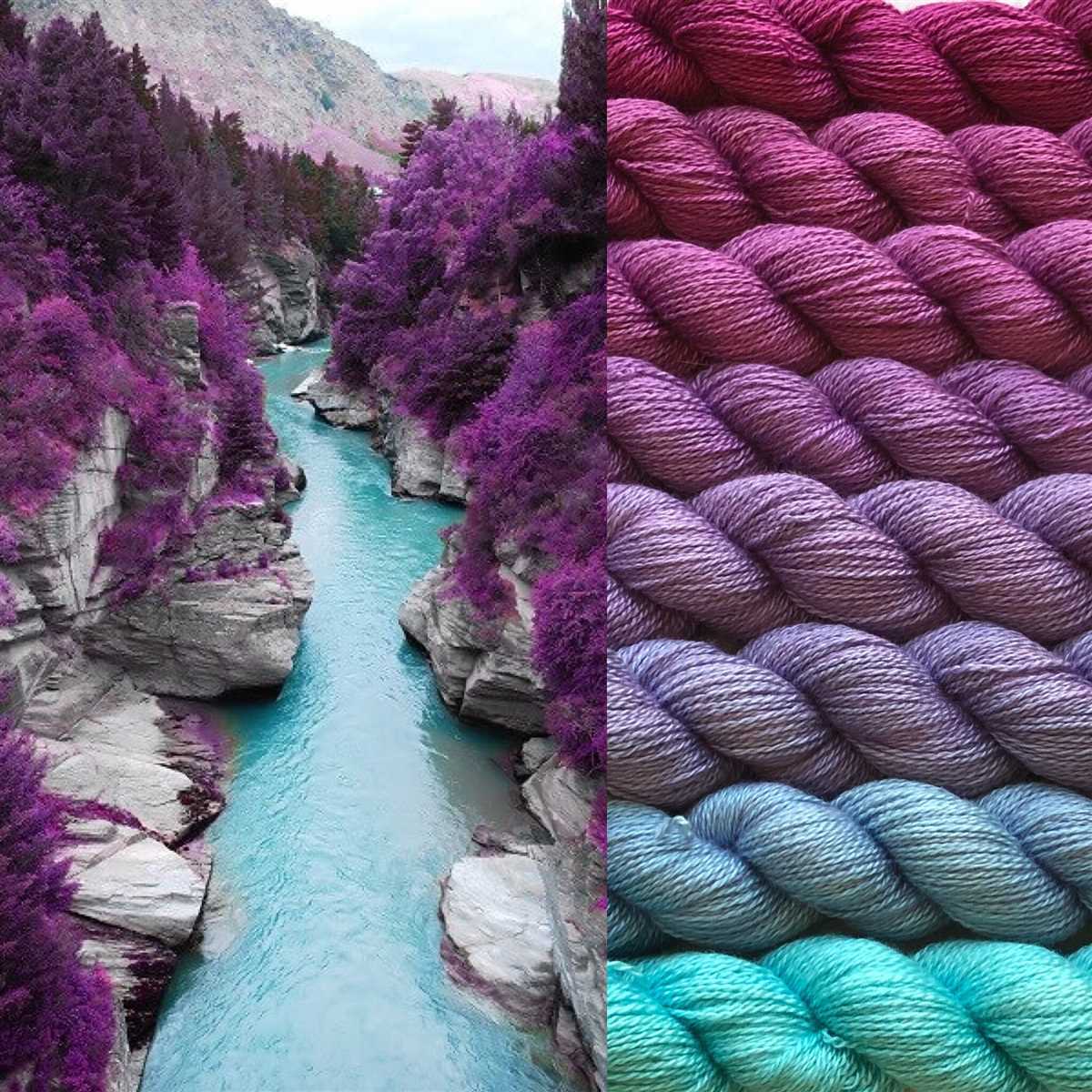 Gradient yarn knitting patterns