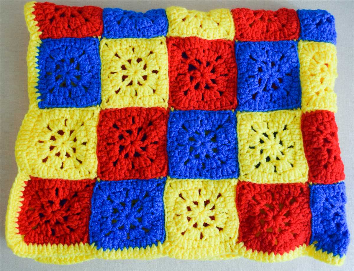 Granny square blanket knitting pattern