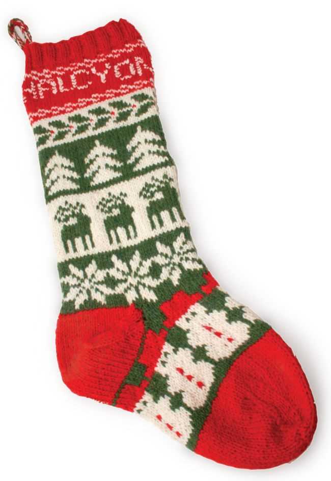 Hand knit christmas stocking patterns