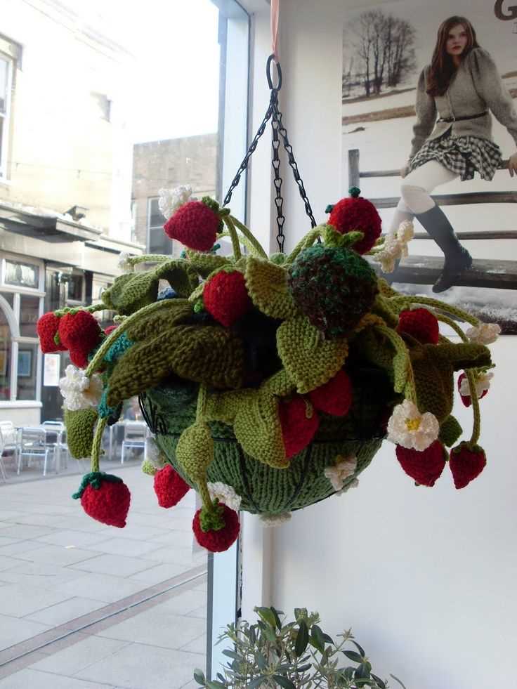 Hanging basket knitting pattern