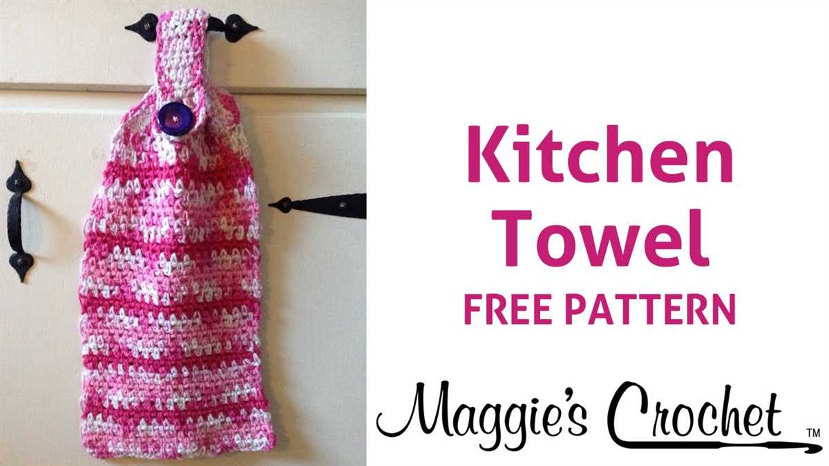 Hanging dish towel pattern knitted