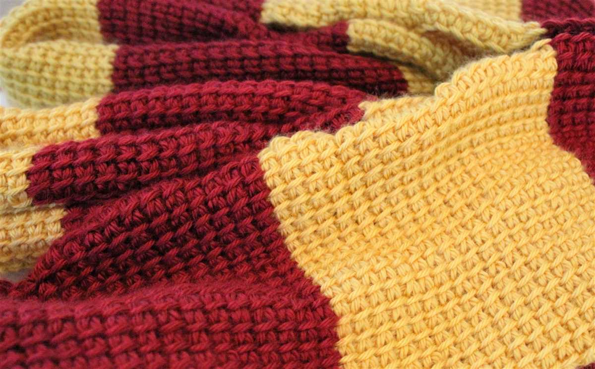 Harry potter house scarves knitting pattern