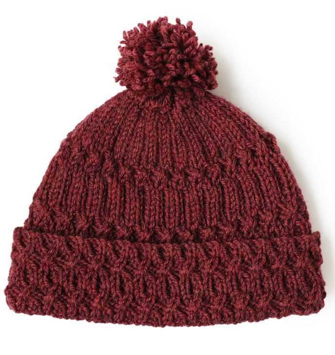 Hat with pom pom knitting pattern