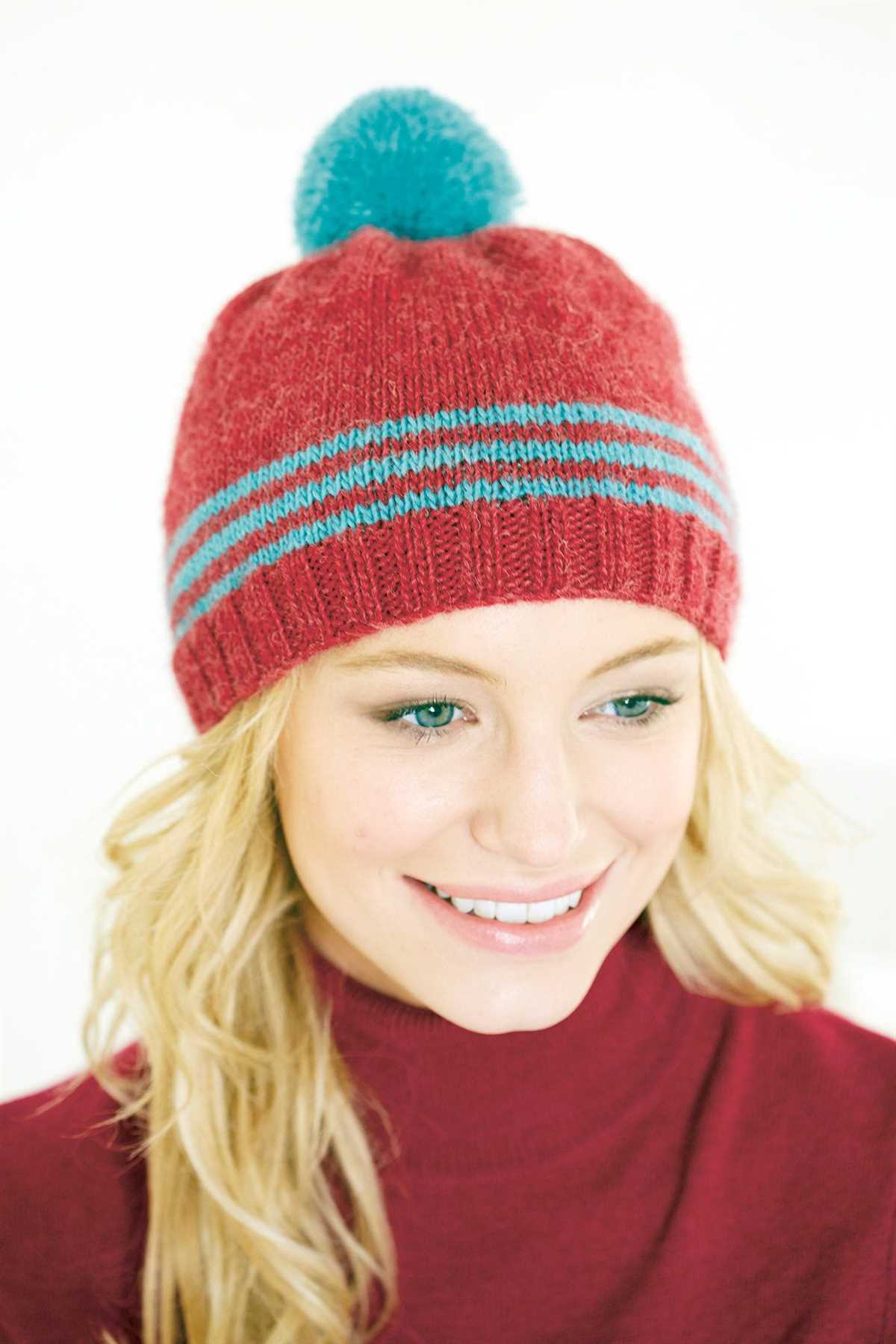 Hat with pom pom knitting pattern