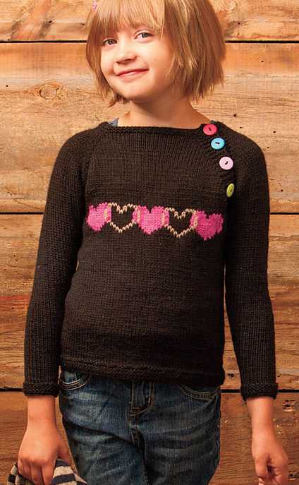Heart sweater knitting pattern free