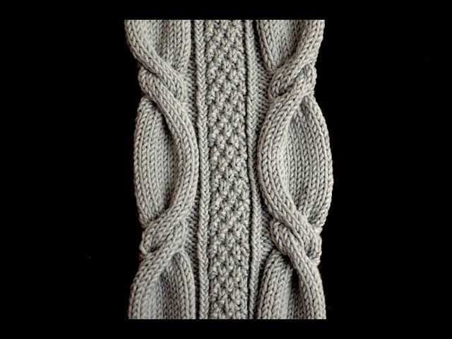 Heart cable knit scarf pattern