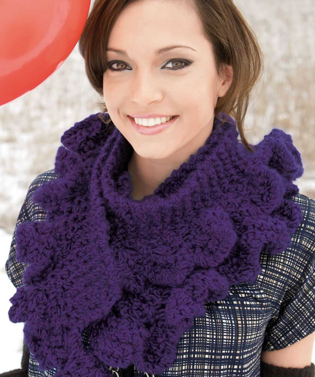 Heart scarf knitting pattern