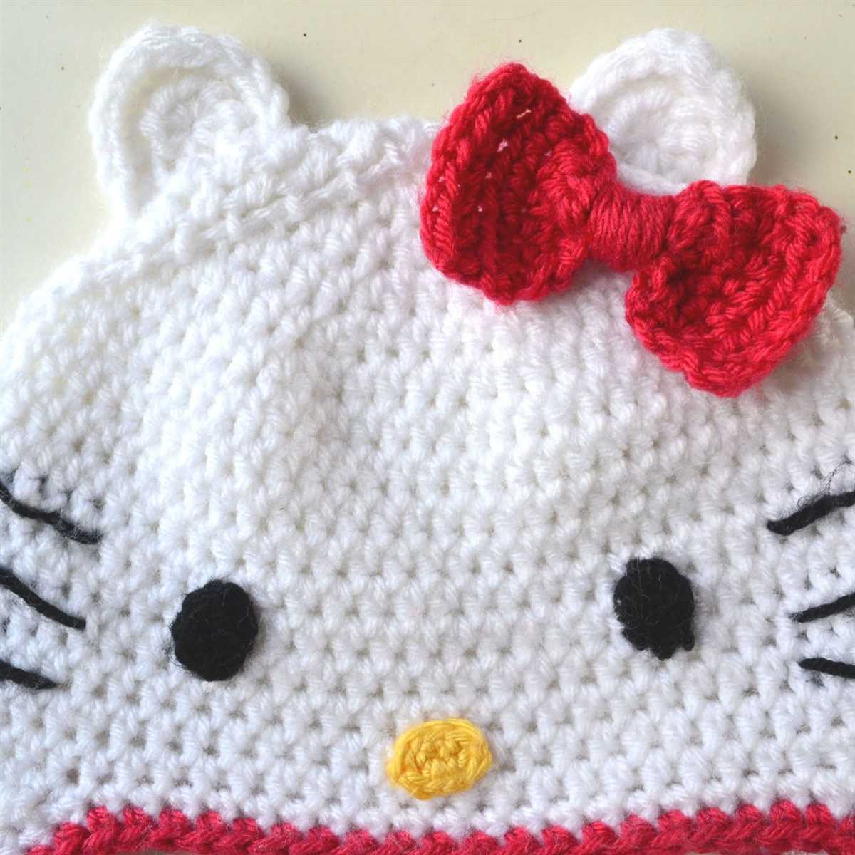 Hello kitty hat knitting pattern free