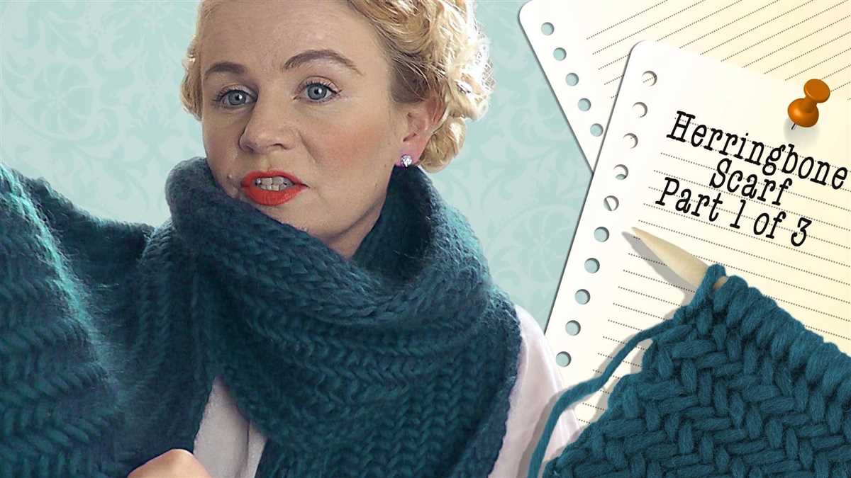 Herringbone scarf knitting pattern
