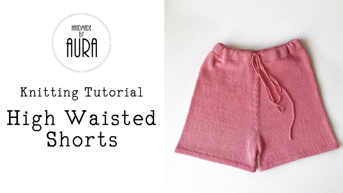 High waisted knit shorts pattern