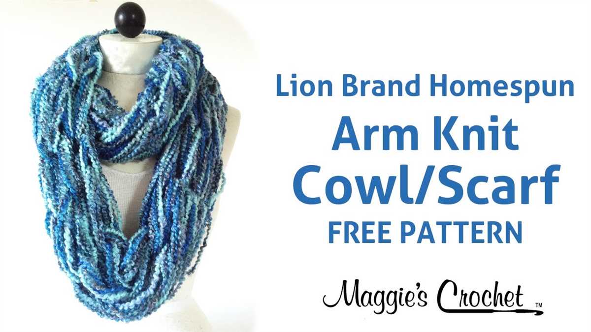 Homespun knit scarf pattern