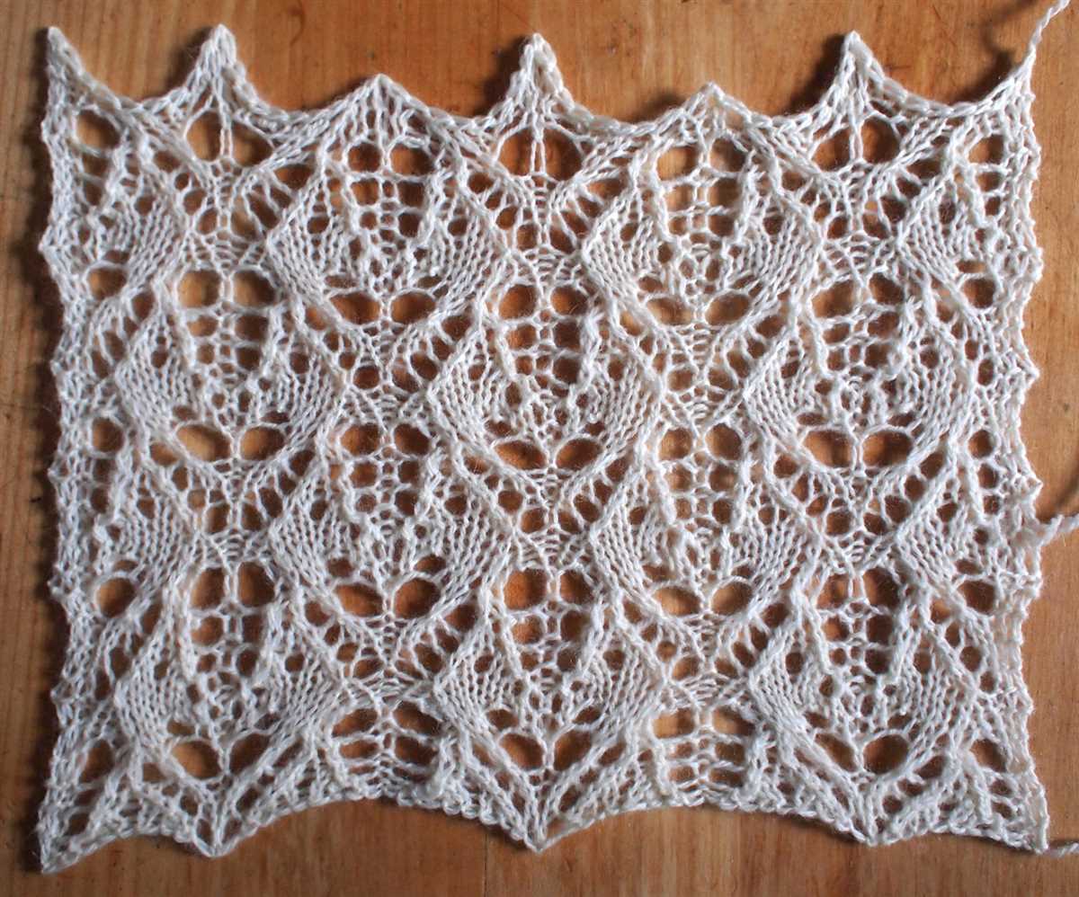 Honeycomb lace knitting pattern