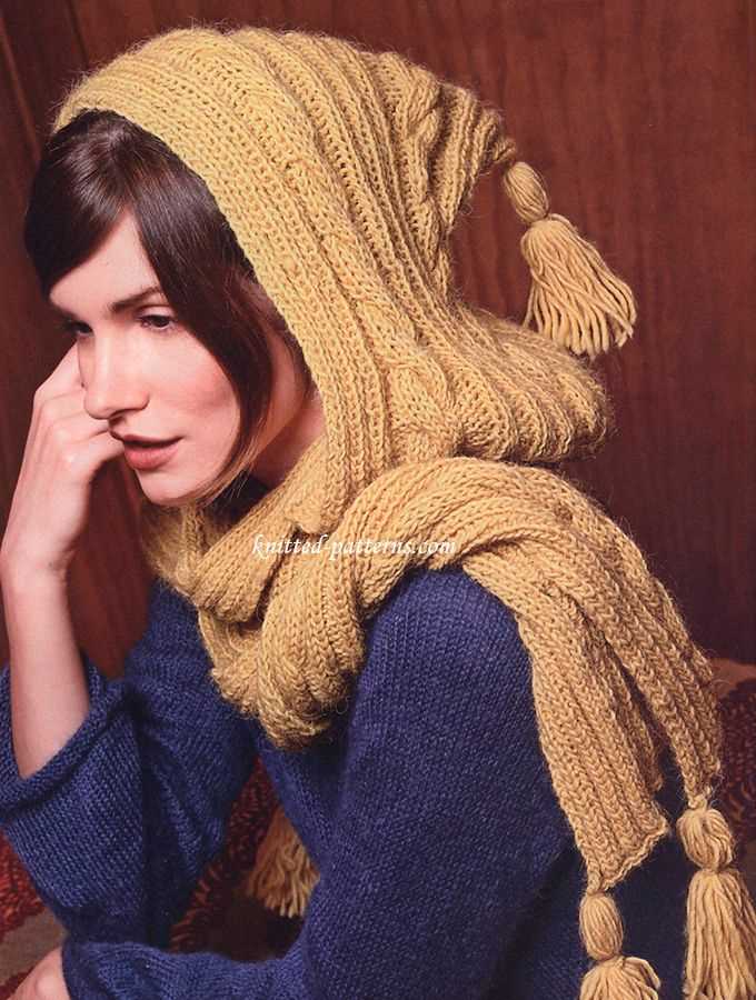 Hooded scarf knitting pattern ravelry