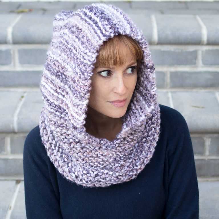 Hooded scarf knitting pattern easy