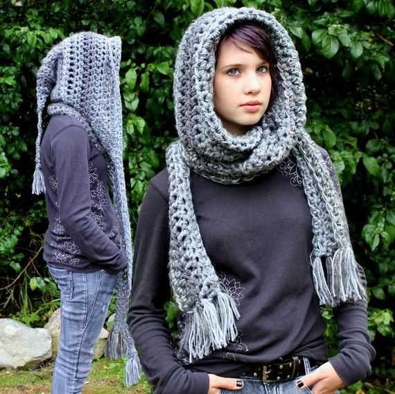 Hooded scarves knitting patterns