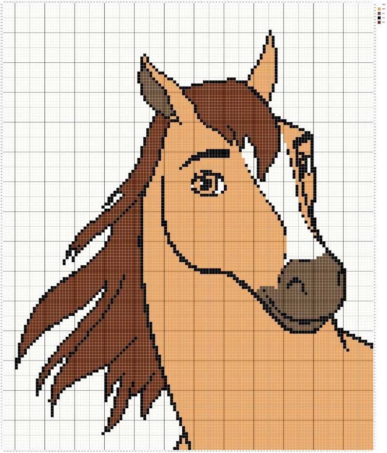 Horse head knitting pattern