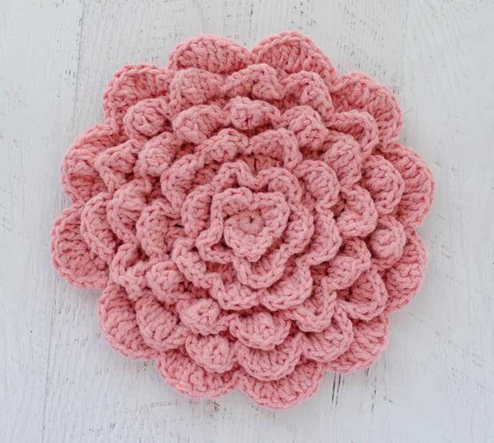 How to knit a rose pattern