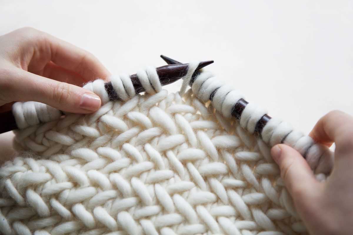 How to knit herringbone pattern