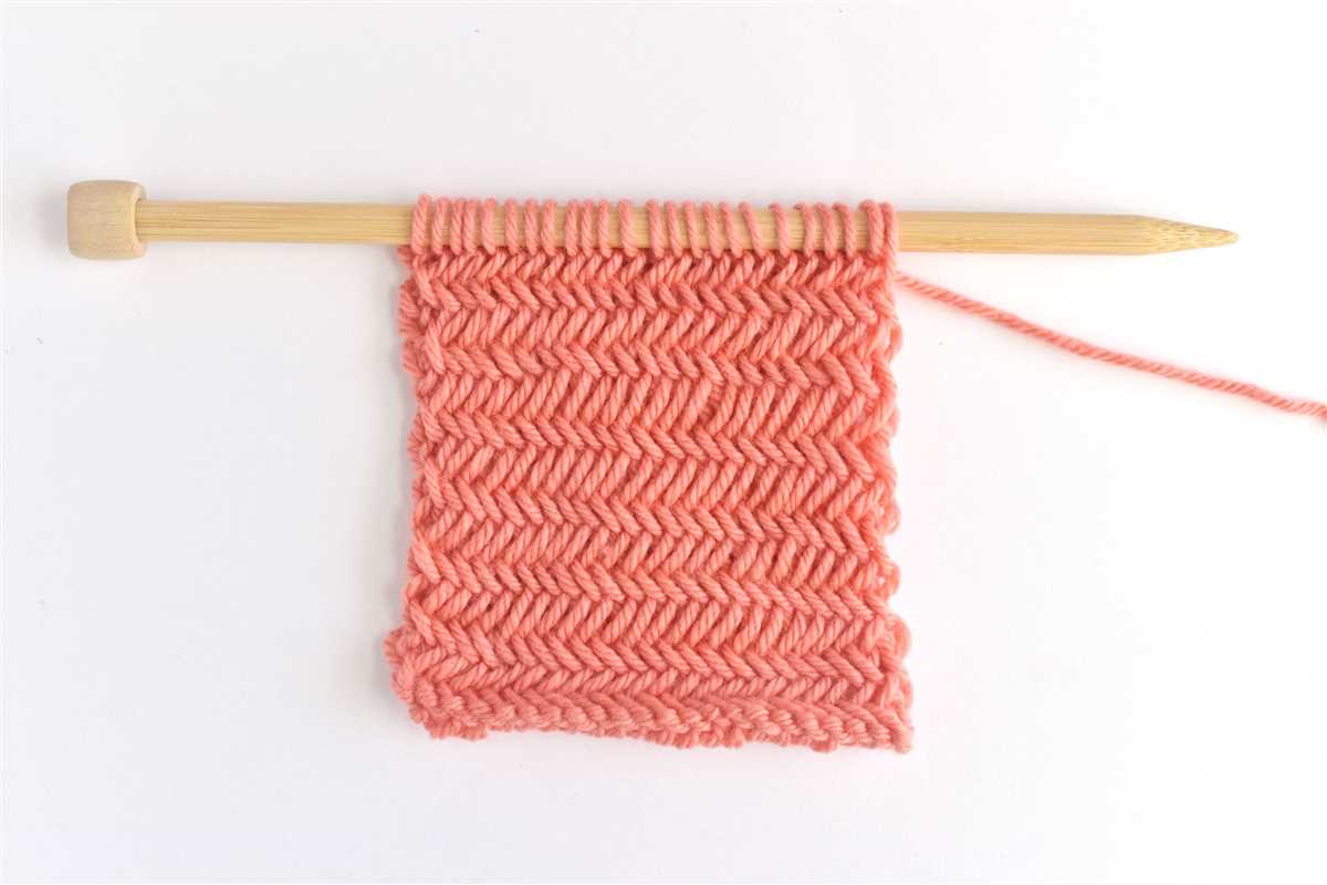 How to knit herringbone pattern