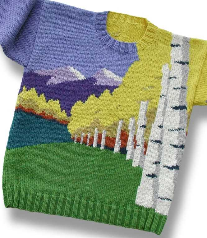 Intarsia knit pattern