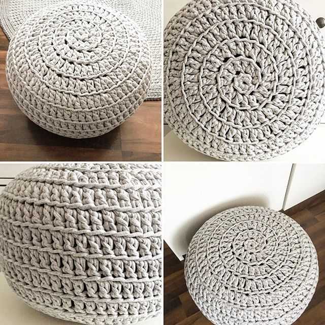 Jumbo knit pouf pattern