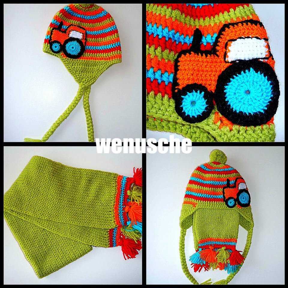 Kids knitted hat pattern