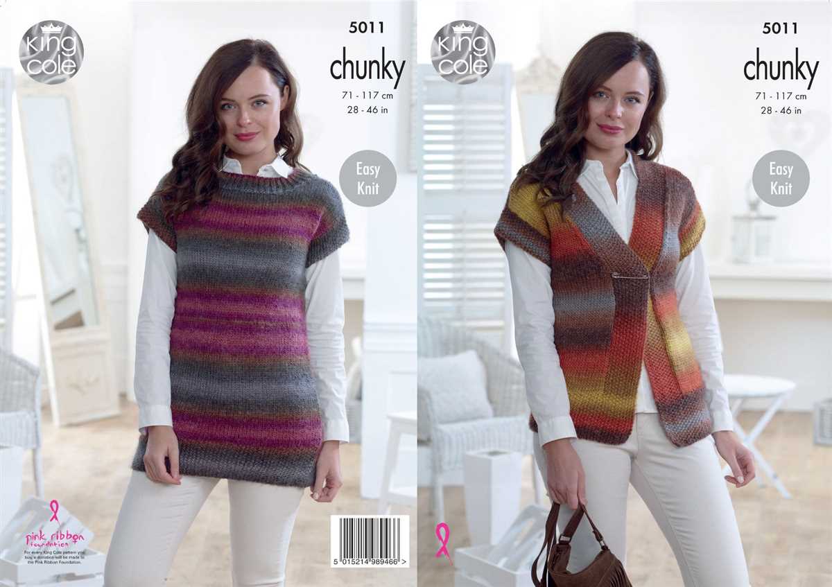 King cole ladies chunky knitting patterns