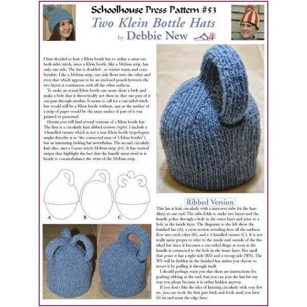 Klein bottle knitting pattern
